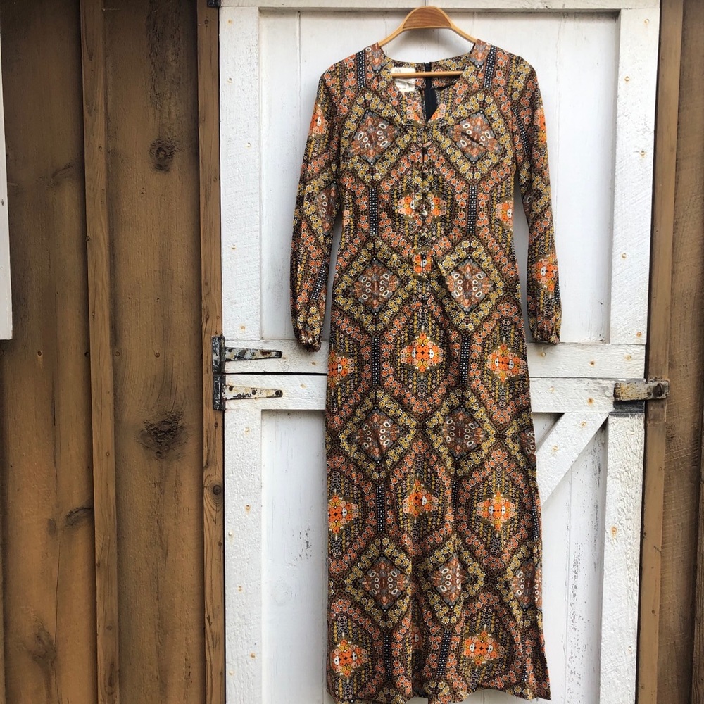 70s vintage Laurenz Arnel BoHo maxi dress - Picture 2 of 12